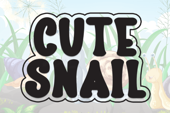Cute Snail Font for Bold Web Design