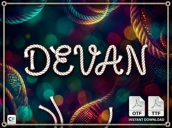 Devan: A Bold Display Font for Creative Projects