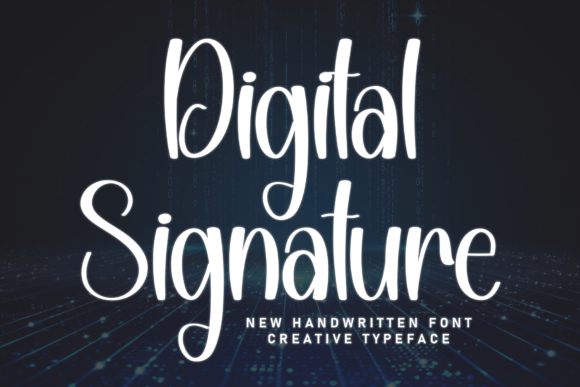 Digital Signature Font