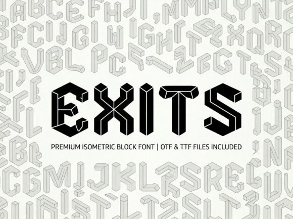 Exits Font: Bold Display Type