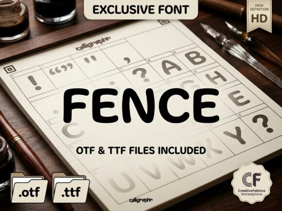 Fence Font for Editorial Design
