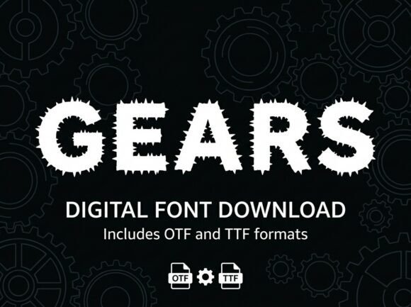 Gears Font: Bold and Beautiful