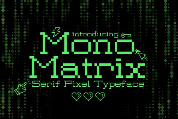 Mono Matrix Font for Editorial Design