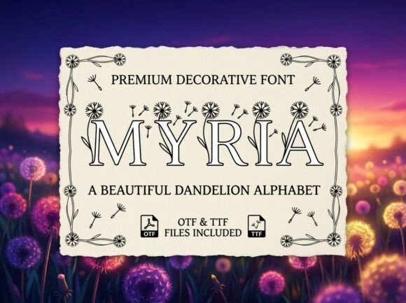 Myria Font: Whimsical Display Type