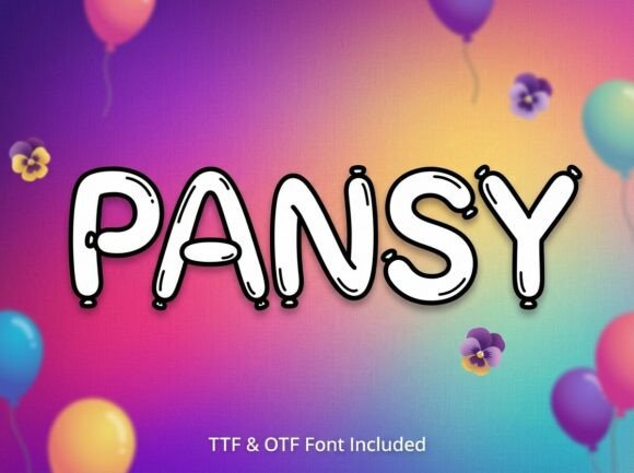 Pansy Font: Festive Display Type