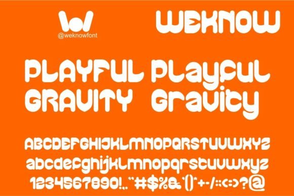 Playful Gravity Font