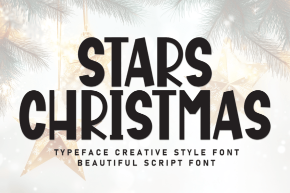 Stars Christmas Font for Web Design