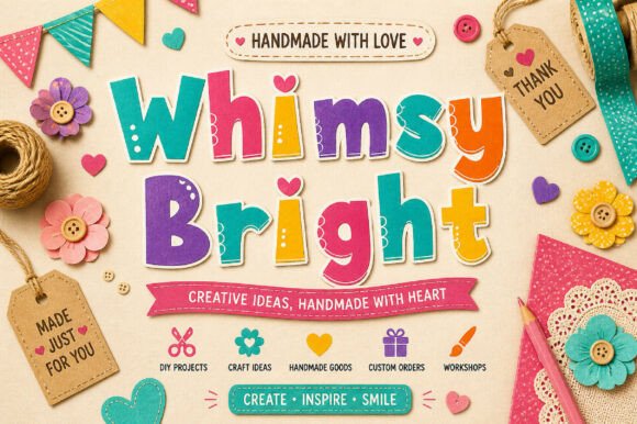 Whimsy Bright Font for Creative Brands
